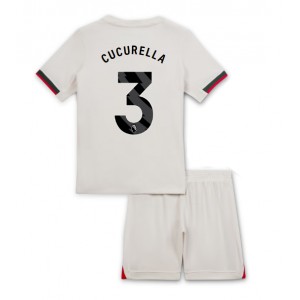 Fotbalové Dres Chelsea Marc Cucurella #3 Dětské Venkovní Oblečení 2025-26 Krátký Rukáv (+ trenýrky)